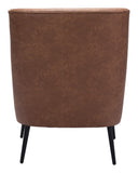 English Elm EE2812 100% Polyester, Plywood, Steel Modern Commercial Grade Accent Chair Vintage Brown, Black 100% Polyester, Plywood, Steel