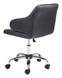 Zuo Modern Designer 100% Polyurethane, Plywood, Steel Modern Commercial Grade Office Chair Black, Chrome 100% Polyurethane, Plywood, Steel