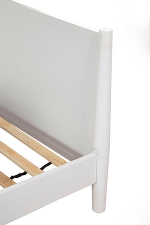 Alpine Furniture Flynn Mid Century Modern Twin Size Day Bed, White 966-W-09T Acorn Mahogany Solids & Okoume Veneer 44 x 82 x 35