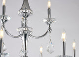 Bethel Chrome Chandelier in Iron & Crystal