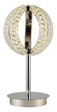 Bethel Chrome LED Table Lamp in Metal & Crystal