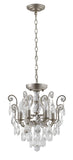 Bethel Pewter Chandelier in Metal & Crystal