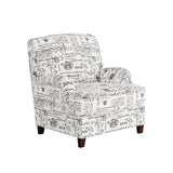 Fusion 01-02-C Transitional Accent Chair 01-02-C Francaise Ebony Accent Chair