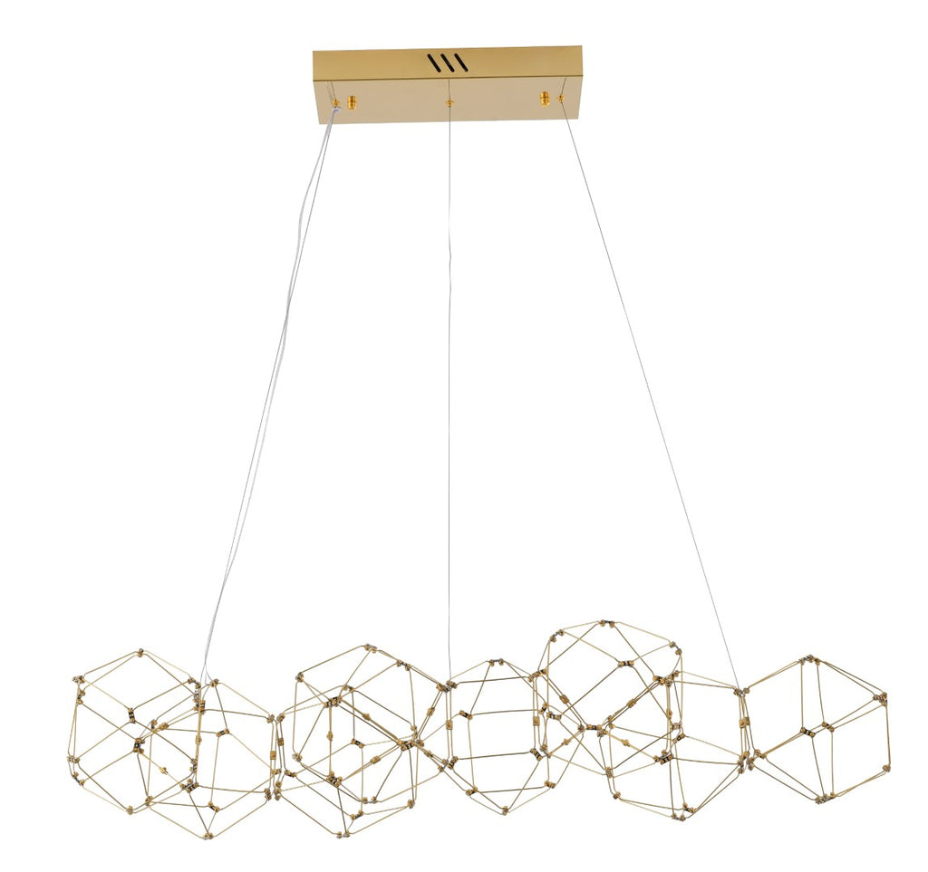 Bethel Gold LED Chandelier in Stainless Steel