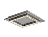 Bethel Chrome LED Flush Mount in Stainless Steel & Crystal