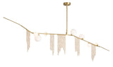 Bethel Gold Chandelier in Metal & Glass