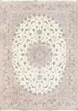 Azerbaijan Collection Hand-Knotted Wool Area Rug , Ivory