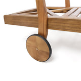 Perla Outdoor Acacia Wood 6 Piece Chaise Lounge Set, Teak Noble House