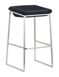 Lids 100% Polyester, Stainless Steel Modern Commercial Grade Barstool Set - Set of 2