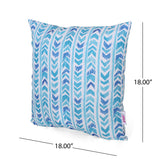 Rapides Modern Indoor Throw Pillow, Blue Noble House