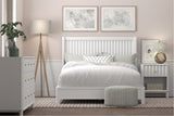 Alpine Furniture Stapleton Queen Panel Bed, White 2090-01Q White Mahogany Solids & Veneer 84 x 64 x 52