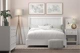 Alpine Furniture Stapleton California King Panel Bed, White 2090-07CK White Mahogany Solids & Veneer 88 x 76 x 52