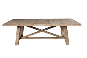 Alpine Furniture Newberry Extension Dining Table, Weathered Natural 2068-01 Weathered Natural Acacia Solids 39.5 x 83-103 x 30