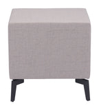 Zuo Modern Halle 100% Polyester, MDF, Plywood, Steel Modern Side Table Gray 100% Polyester, MDF, Plywood, Steel