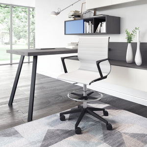 Zuo Modern Stacy 100% Polyurethane, Steel, Nylon Modern Commercial Grade Office Chair White, Black, Chrome 100% Polyurethane, Steel, Nylon