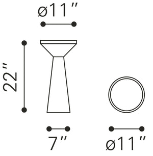 Zuo Modern Omni Mango Wood Modern Commercial Grade Side Table Black Mango Wood