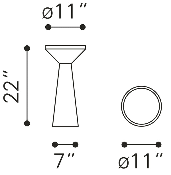 Zuo Modern Omni Mango Wood Modern Commercial Grade Side Table Black Mango Wood