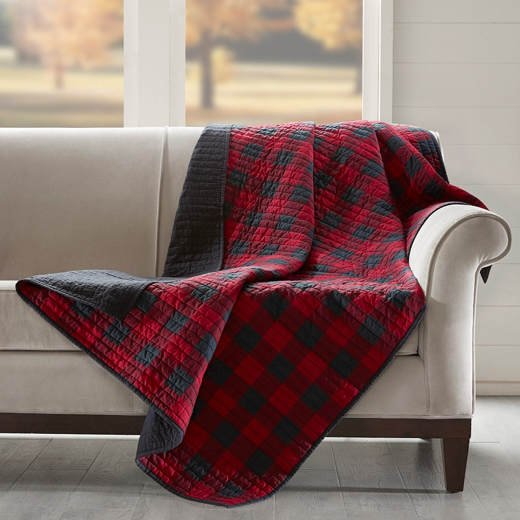 Woolrich Woolrich Check Lodge/Cabin 100% Cotton Thread Count Printed Quilted Throw WR50-1780