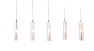 English Elm EE2512 Steel, Glass Modern Commercial Grade Ceiling Lamp Clear Steel, Glass