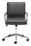 Zuo Modern Partner 100% Polyurethane, Plywood, Steel Modern Commercial Grade Office Chair Black, Chrome 100% Polyurethane, Plywood, Steel