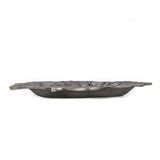 Trion Handcrafted Aluminum Leaf Dish, Antique Nickel Noble House