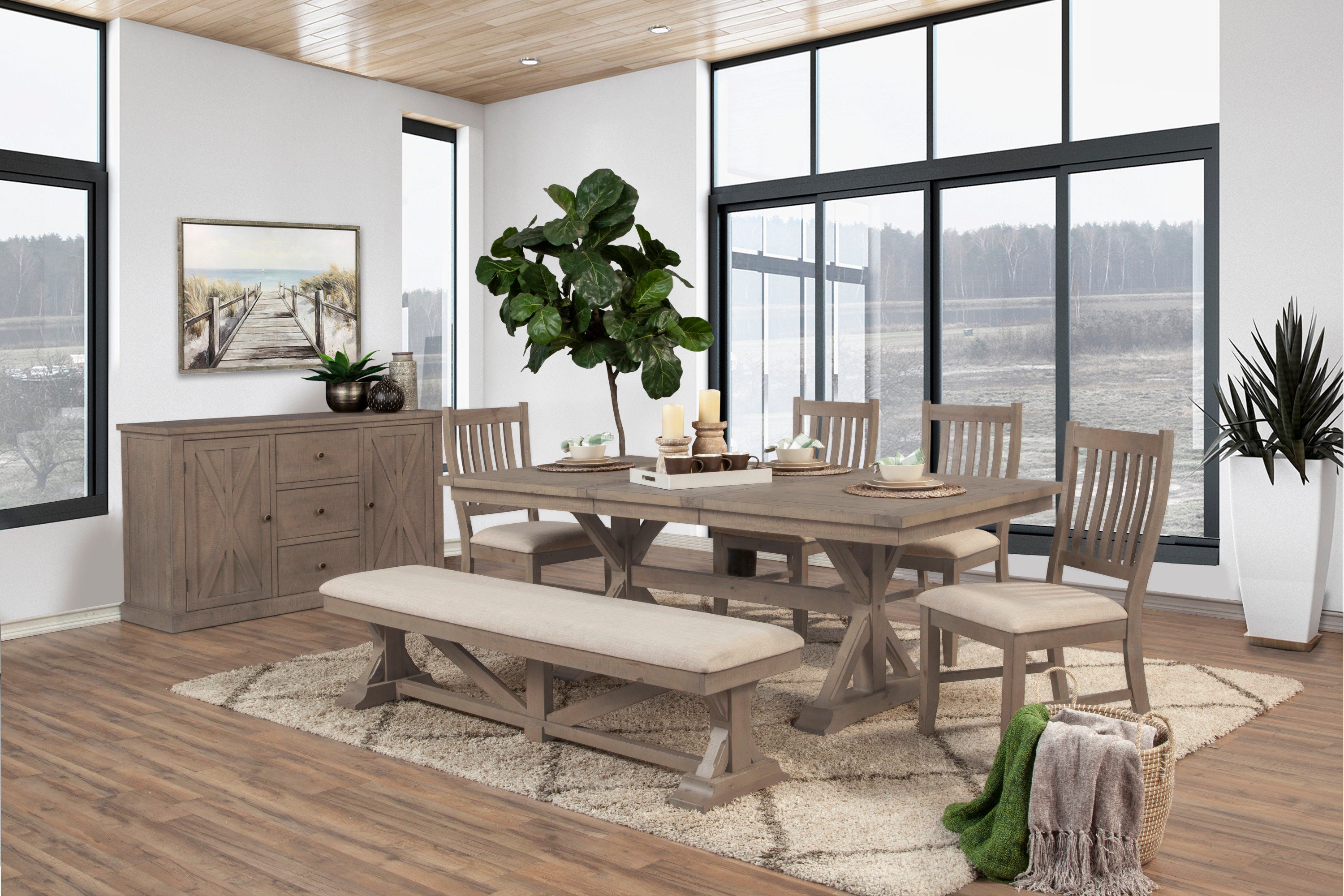 Alpine Furniture Brayden Side Chairs - Thumbnail 2