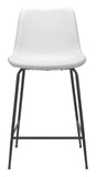 Zuo Modern Byron 100% Polyurethane, Plywood, Steel Modern Commercial Grade Counter Stool White, Black 100% Polyurethane, Plywood, Steel