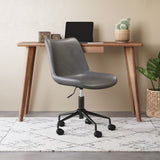 Zuo Modern Byron 100% Polyurethane, Plywood, Steel Modern Commercial Grade Office Chair Gray, Black 100% Polyurethane, Plywood, Steel