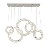 Bethel Chrome Chandelier in Metal & Crystal