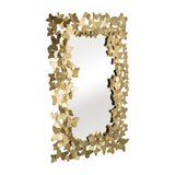 Sagebrook Home Contemporary Metal 24x36 Butterfly Rect Mirror Gld 17390 Gold Iron