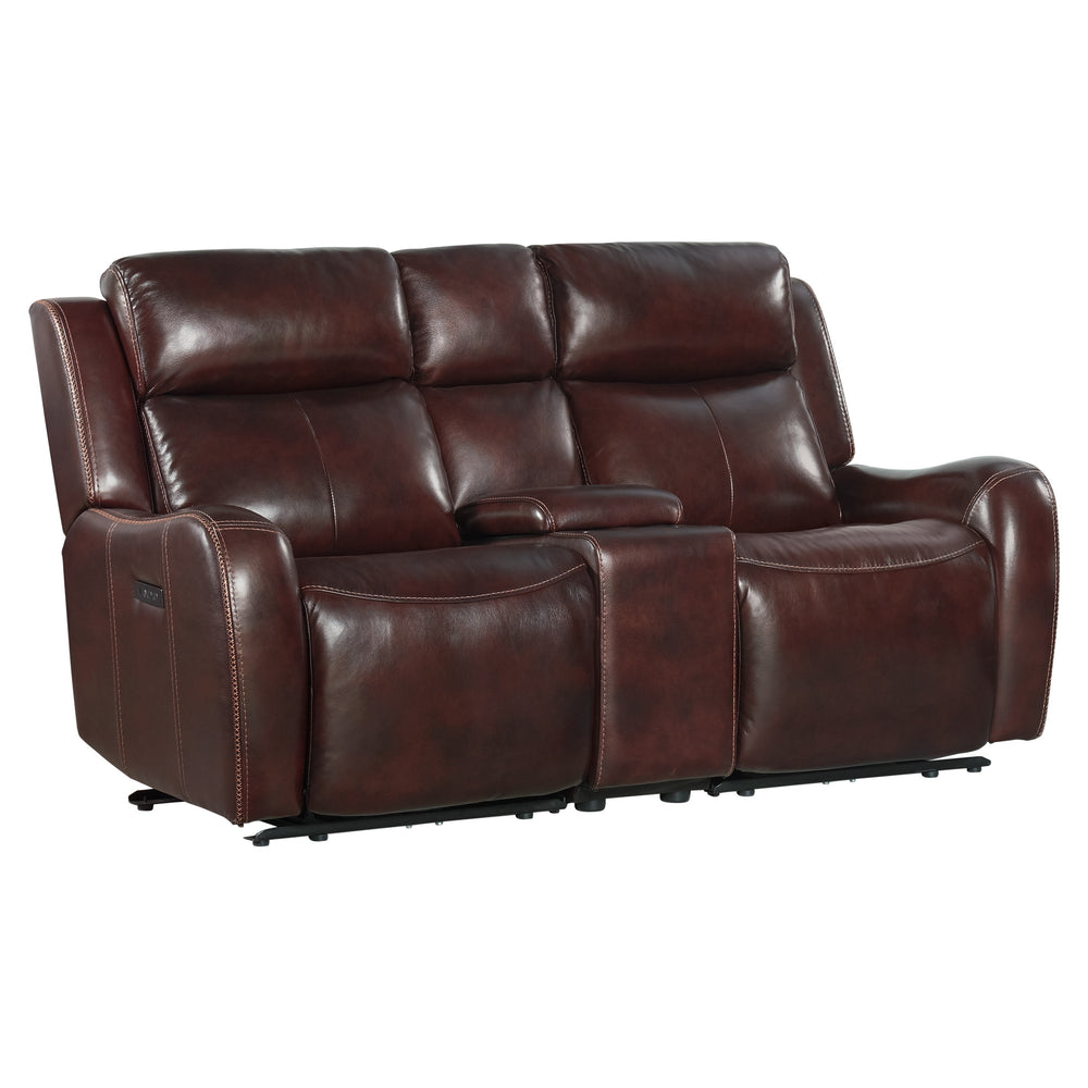 Intercon Wainwright Contemporary Dual-Power Loveseat | Reddish Brown WW-LS-276DPR-RBN-C WW-LS-276DPR-RBN-C