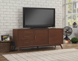 Alpine Furniture Flynn Large TV Console, Walnut 966WAL-10 Walnut Mahogany Solids & Veneer 64 x 19 x 27