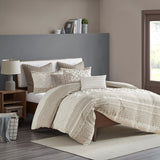Mila Global Inspired 100% Cotton Printed Comforter Set with Chenille