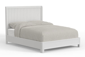 Alpine Furniture Stapleton Standard King Panel Bed, White 2090-07EK White Mahogany Solids & Veneer 84 x 80 x 52