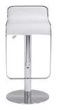 Zuo Modern Equino 100% Polyurethane, Plywood, Steel Modern Commercial Grade Barstool White, Chrome 100% Polyurethane, Plywood, Steel