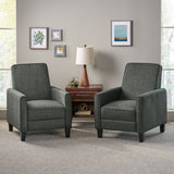 Darvis Contemporary Fabric Recliner, Moss Gray Noble House