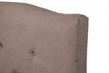 Alpine Furniture Amanda Queen Tufted Upholstered Bed, Haskett/Jute 1084Q Haskett - Jute Poplar Solids 64 x 88 x 54
