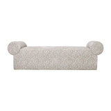 Sagebrook Home Contemporary Flared Arms Bench  - Gray Leopard 17047-01 Gray Non-woven Fabric