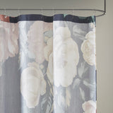 Madison Park Charisma Shabby Chic 100% Cotton Shower Curtain Navy 72"W x 72"L MP70-7695