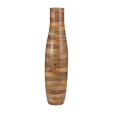 Sagebrook Home Contemporary Wood,32",flower Vase, Brown 17407-01 Brown Mango Wood