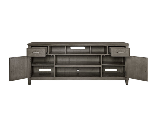 Newport 74" Stone Finish TV Console - Handcrafted with Elegant Design & Smart Storage Solutions