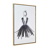 Sagebrook Home Contemporary 35x59, Hand Painted Fashion Woman Red Lip, Blk/wht 70224 Black/white Mdf