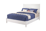 Alpine Furniture Flynn Standard King Platform Bed, White 766-W-07EK White Mahogany Solids & Okoume Veneer 81 x 86 x 47