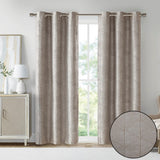 Beautyrest Francis Transitional Geo Jacquard Total Blackout Magnetic Closure Panel Pair Taupe 84" BR40-3096