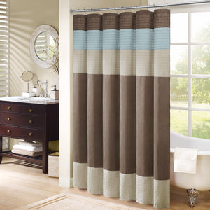 Madison Park Amherst Transitional Faux Silk Shower Curtain MP70-220