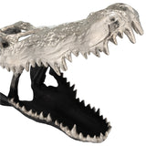 Sagebrook Home Contemporary Metal,11",alligator Skull,nickle/black 17483-01 Black Aluminum