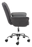 English Elm EE2721 100% Polyurethane, Plywood, Steel Modern Commercial Grade Office Chair Gray, Chrome 100% Polyurethane, Plywood, Steel