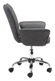 Zuo Modern Specify 100% Polyurethane, Plywood, Steel Modern Commercial Grade Office Chair Gray, Chrome 100% Polyurethane, Plywood, Steel