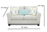 Fusion 41CW Transitional Loveseat 41CW -01 TNT NICKEL