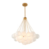 Bethel Gold Chandelier in Metal & Glass